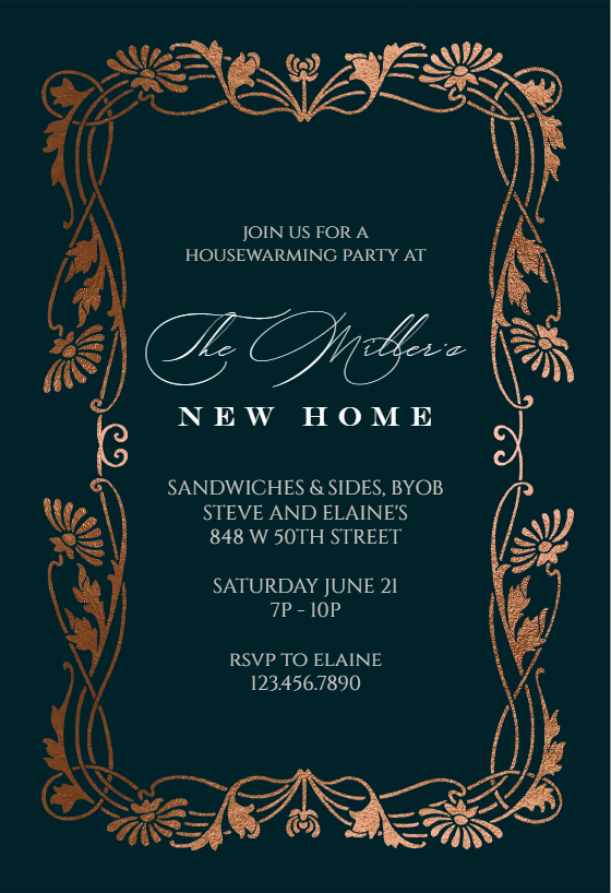 Iconic Frame - Housewarming Invitation Template (Free) | Greetings Island