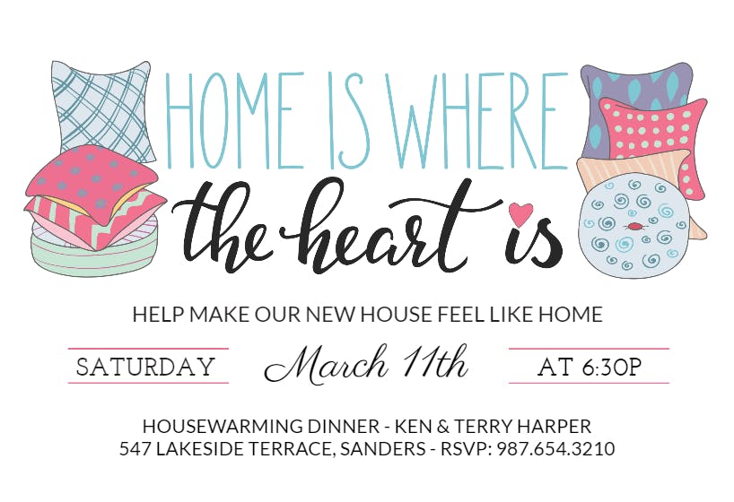 Heart place - housewarming invitation