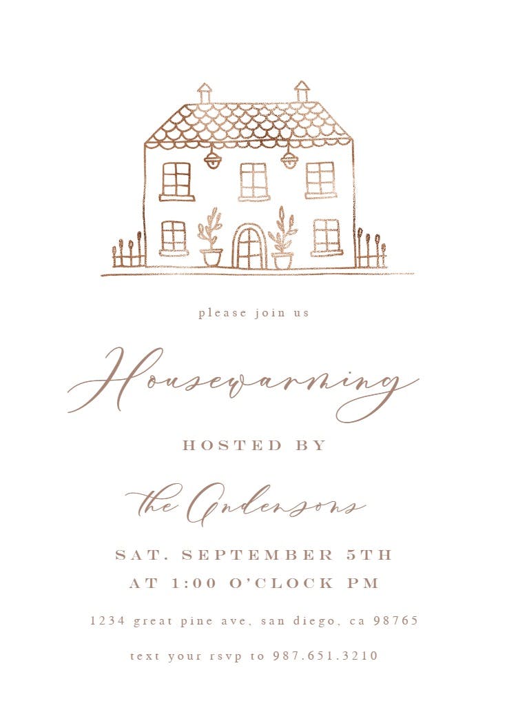 House doodle - housewarming invitation