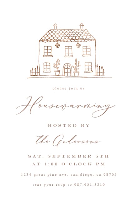 House doodle - housewarming invitation
