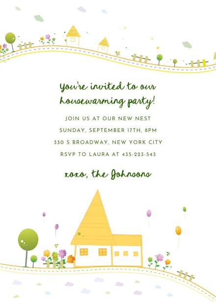 Housewarming party - housewarming invitation