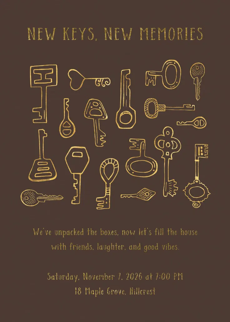 Knock on our door – druckbare partyeinladung