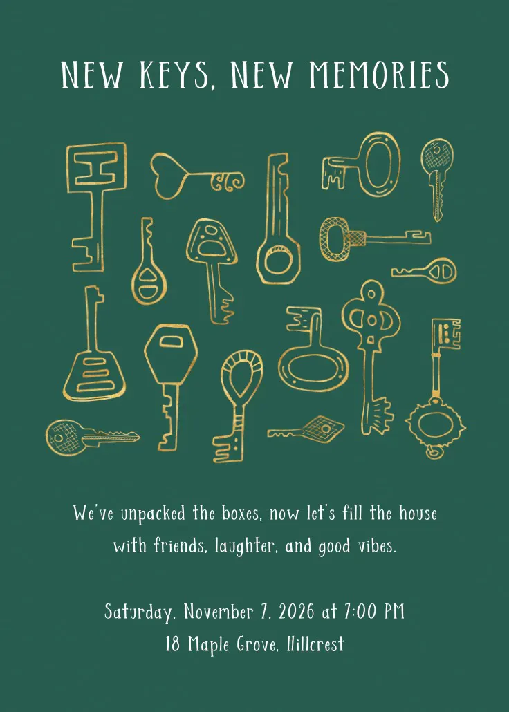 Knock on our door - 印刷できるパーティー招待状