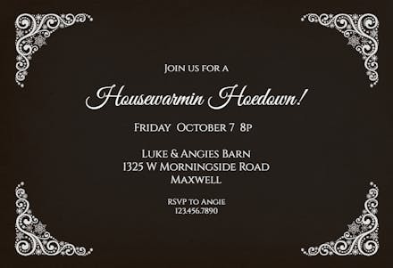 Lace Corners - Housewarming Invitation