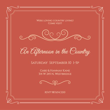 Lacy Lines - Housewarming Invitation