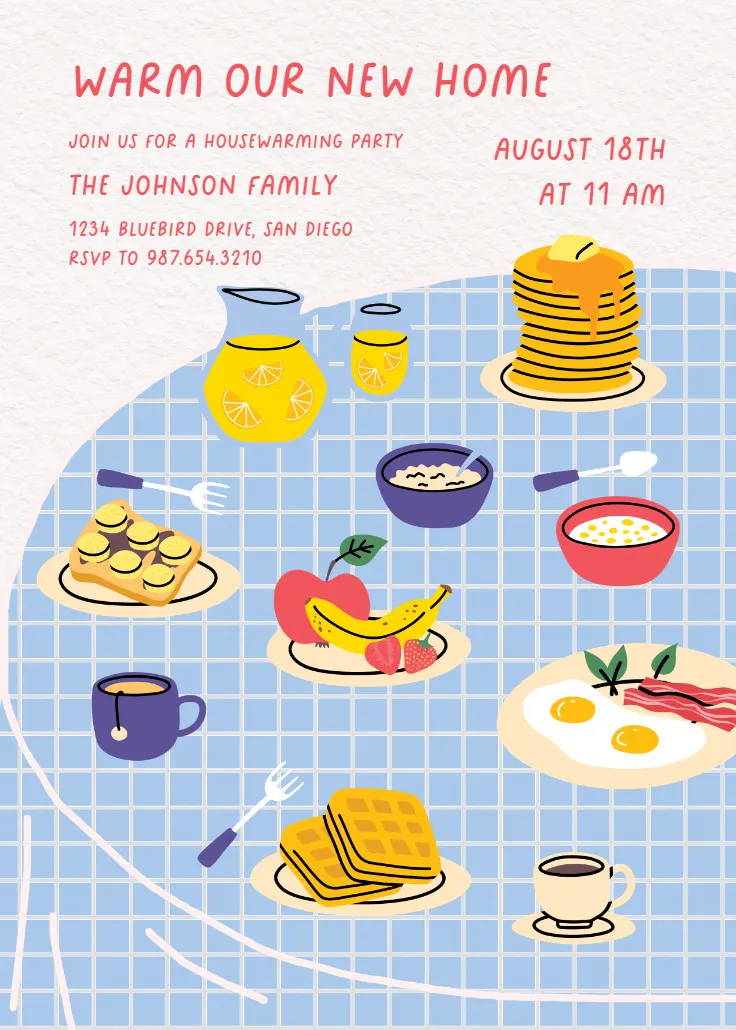 Let's warm the home - ev ısınma partisi davetiyesi