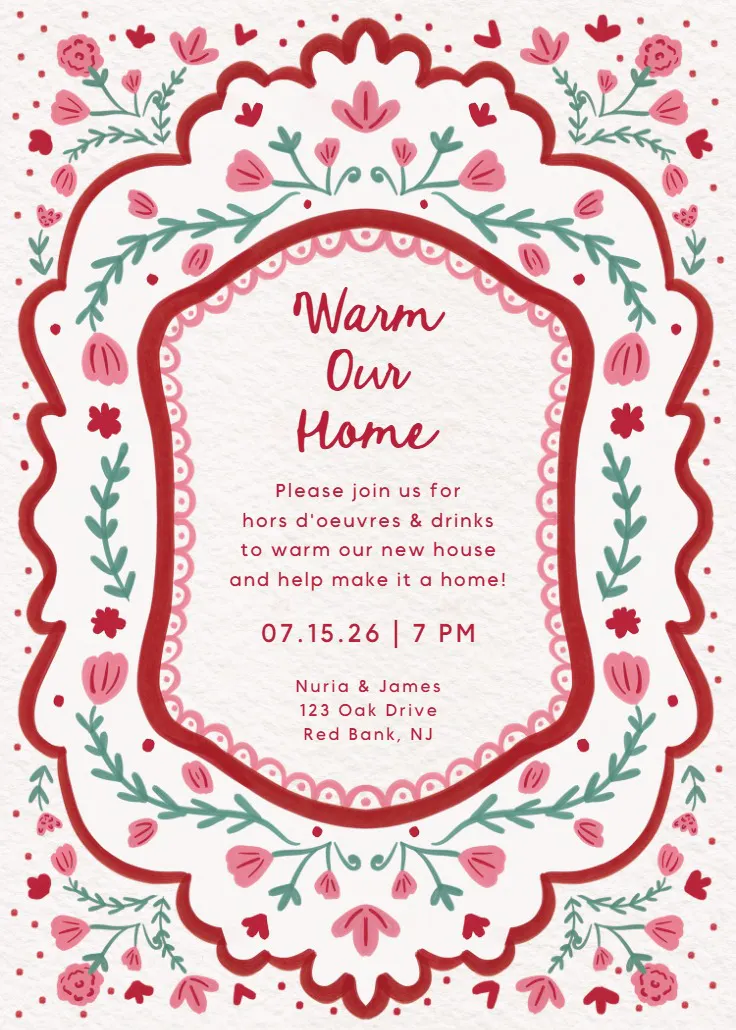 Love frame - housewarming invitation