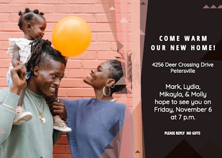 Modern Motif - Invitación Para Inauguración De Casa Nueva