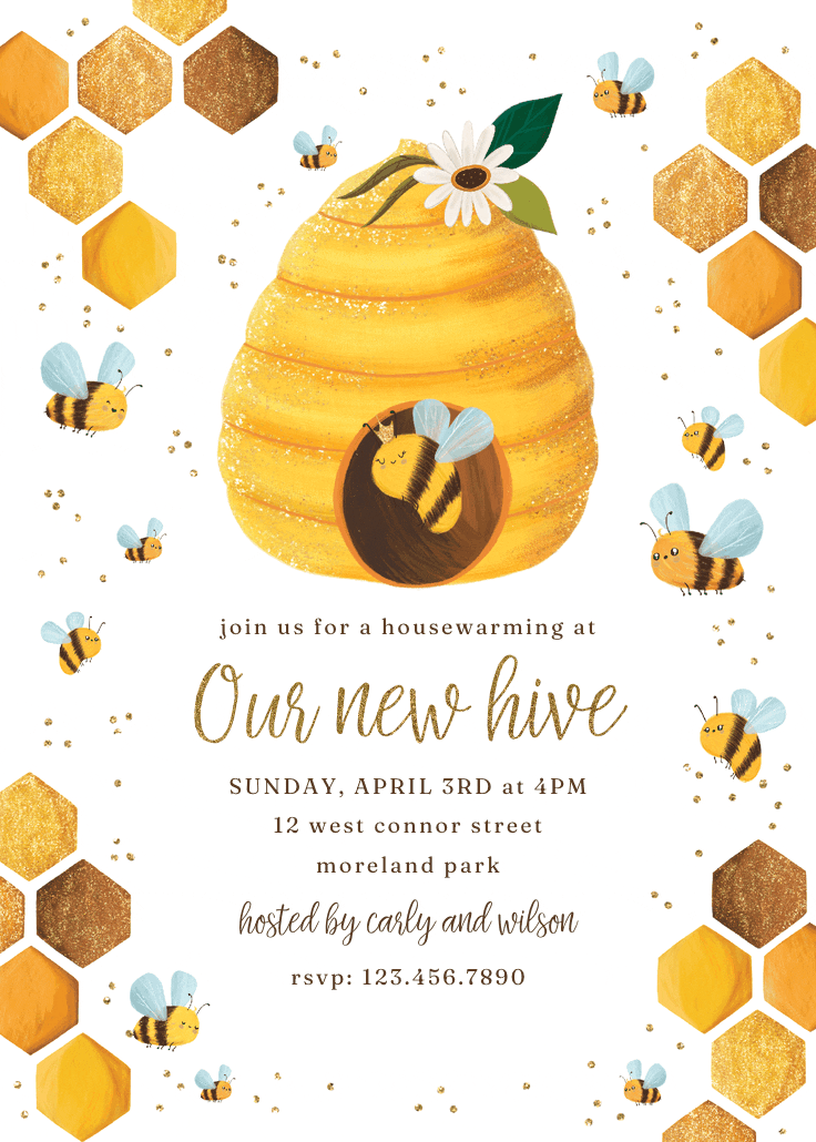 Our new hive - housewarming invitation