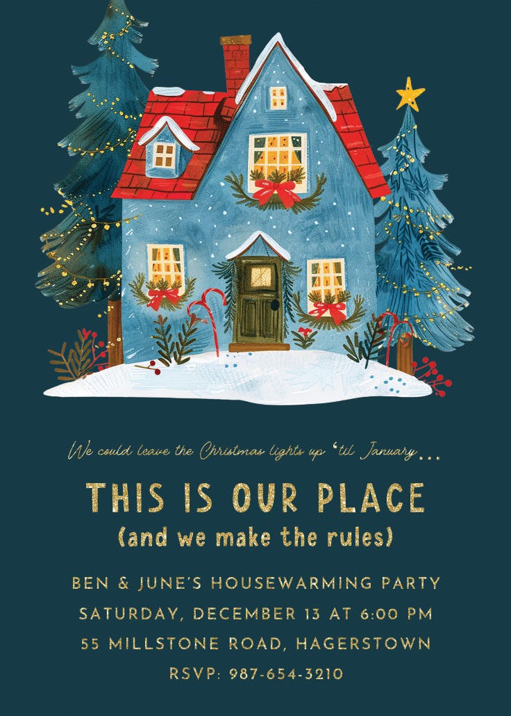 Our place - housewarming invitation