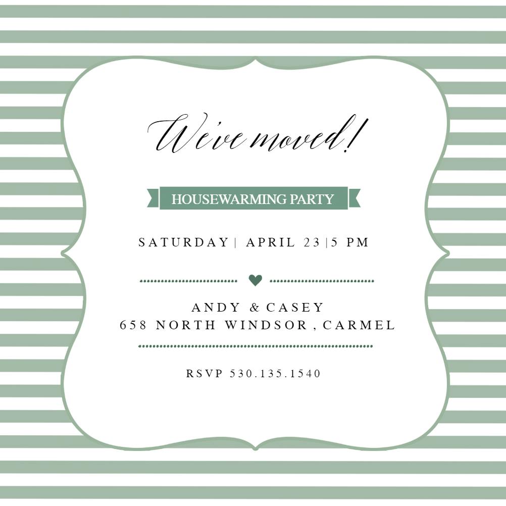 Party lines - housewarming invitation