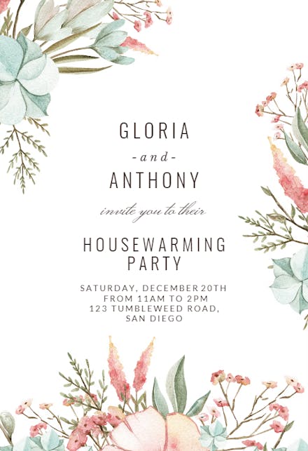Pastel Boho - Housewarming Invitation