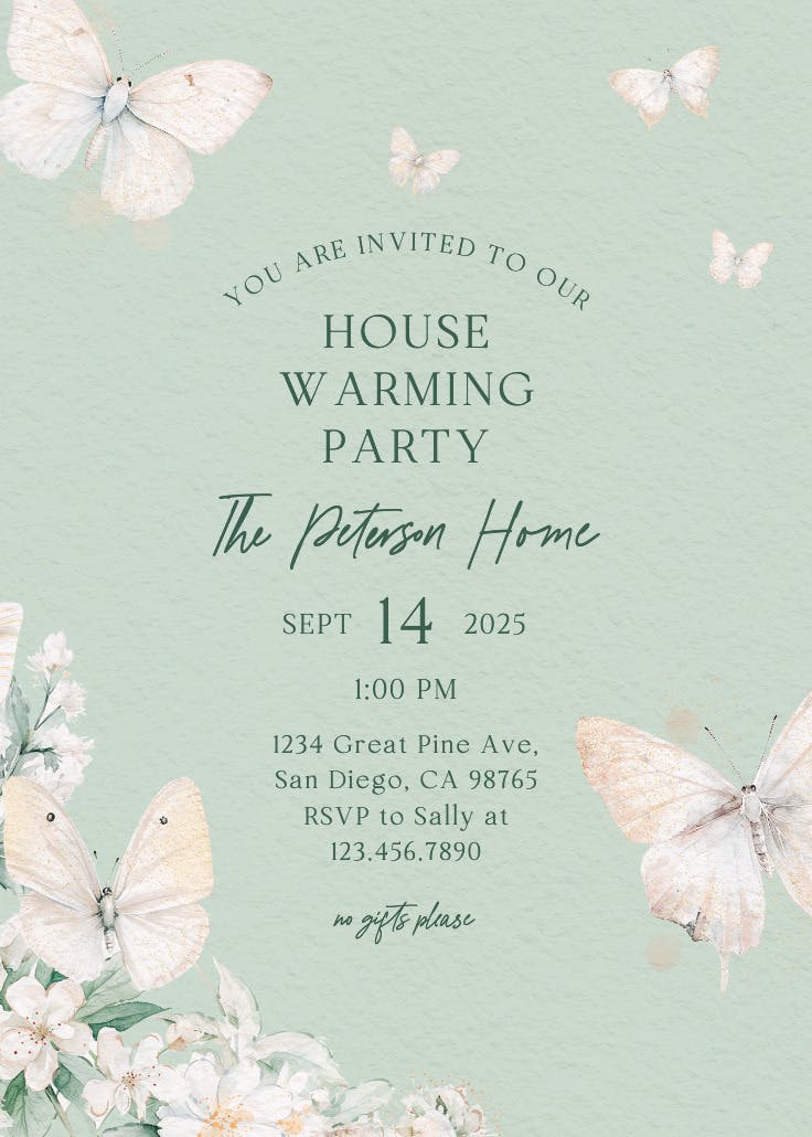 Pride and joy - housewarming invitation