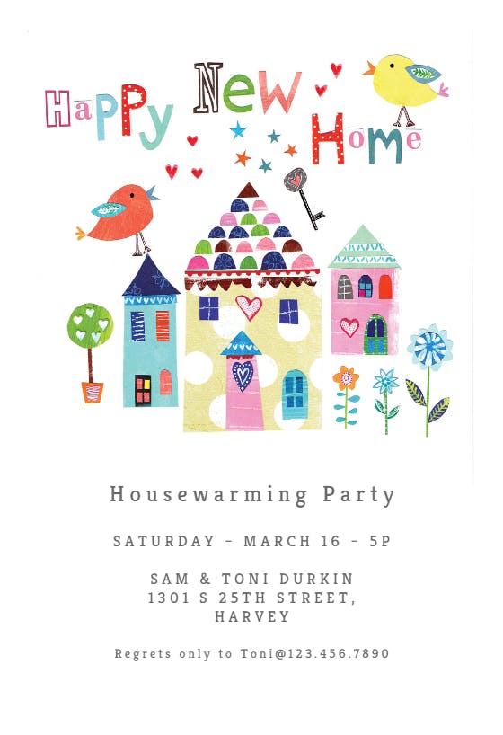 Re housed - housewarming invitation