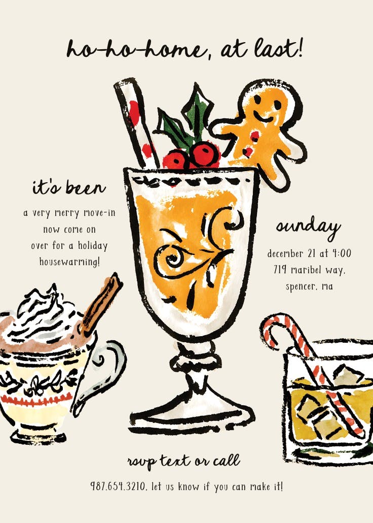 Seasonal spritz - invitación para inauguración de casa nueva