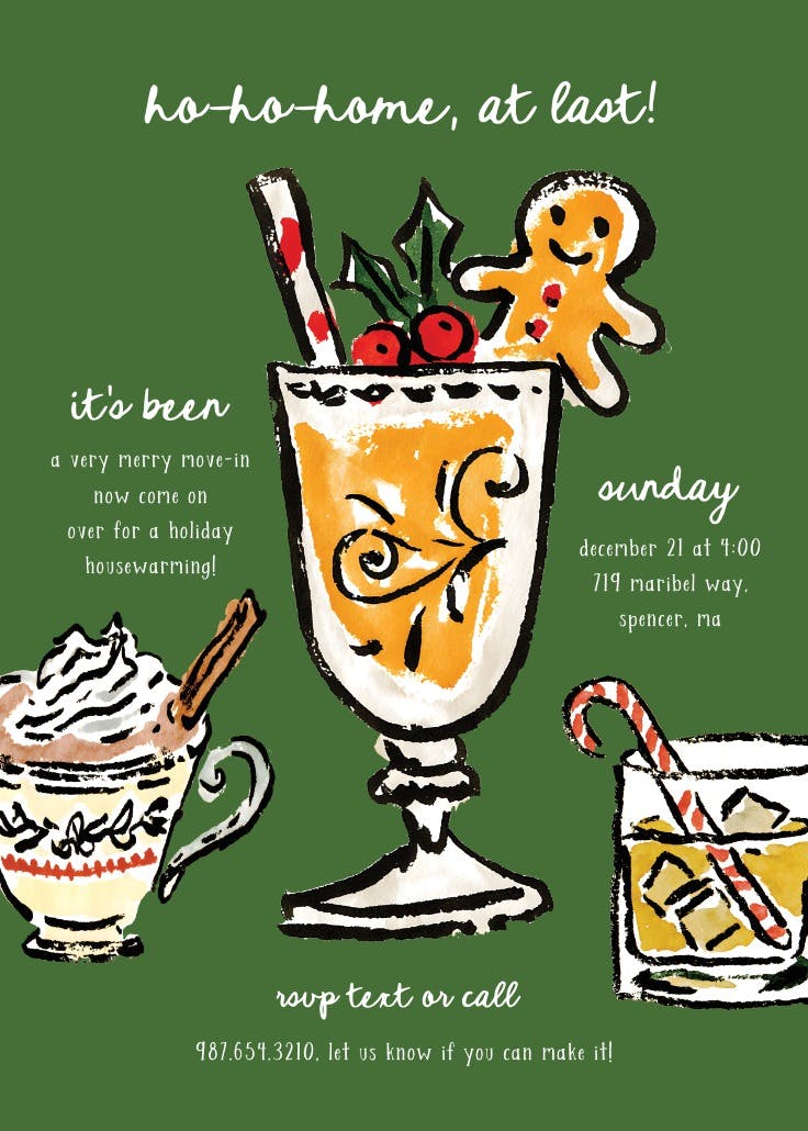 Seasonal spritz - housewarming invitation