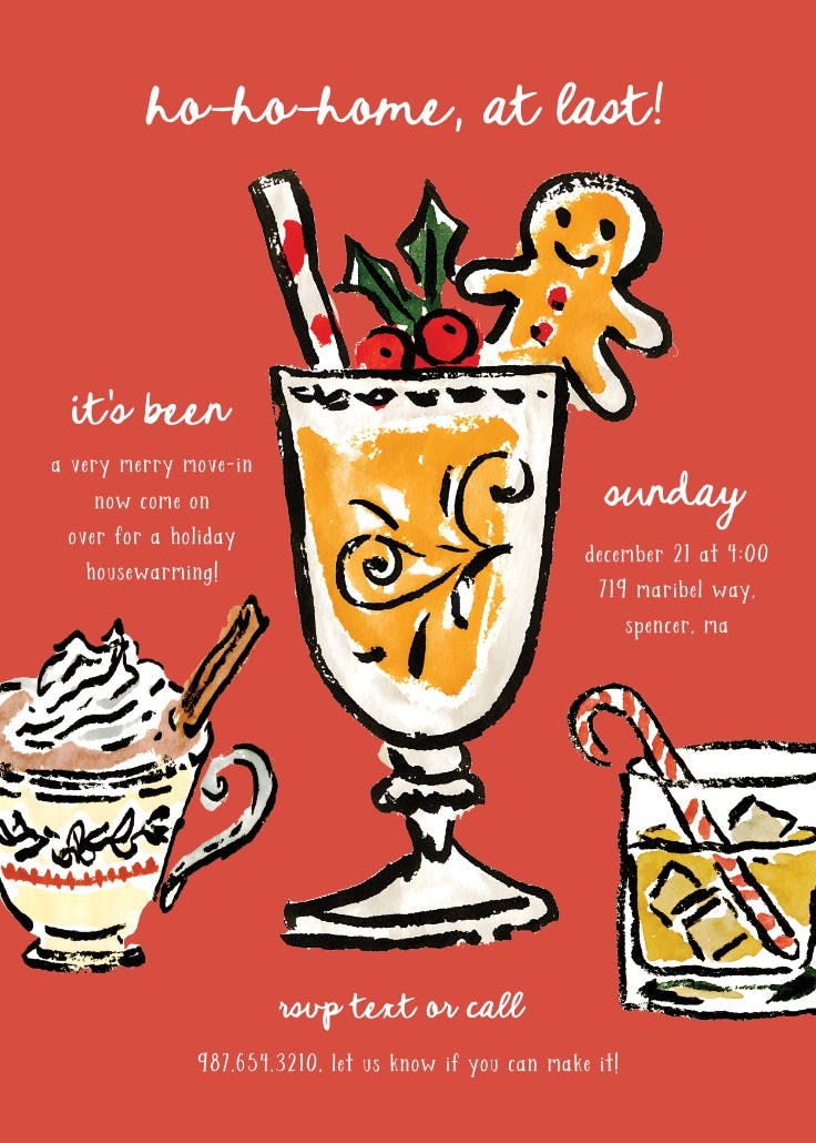 Seasonal spritz - housewarming invitation