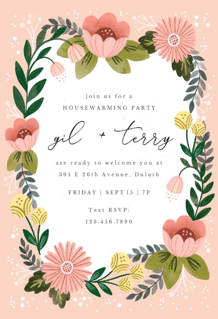 Spring Frame - Housewarming Invitation