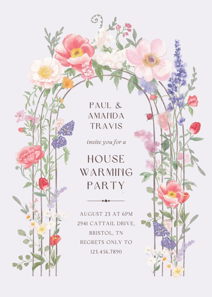 Spring gate of love - housewarming invitation