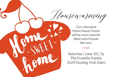 Sweet as Ever - Housewarming Invitation