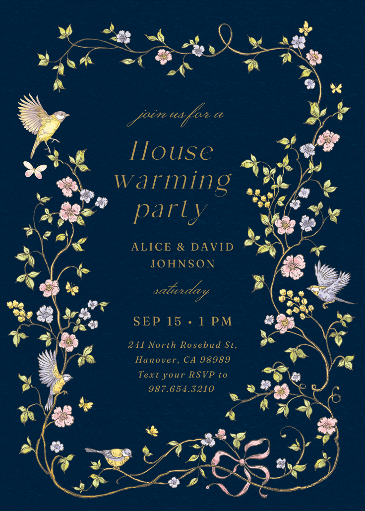 Sweet border - housewarming invitation