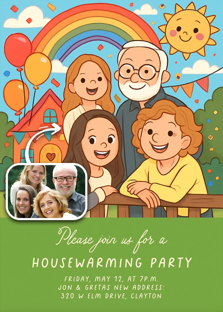 The house of smiles - housewarming invitation