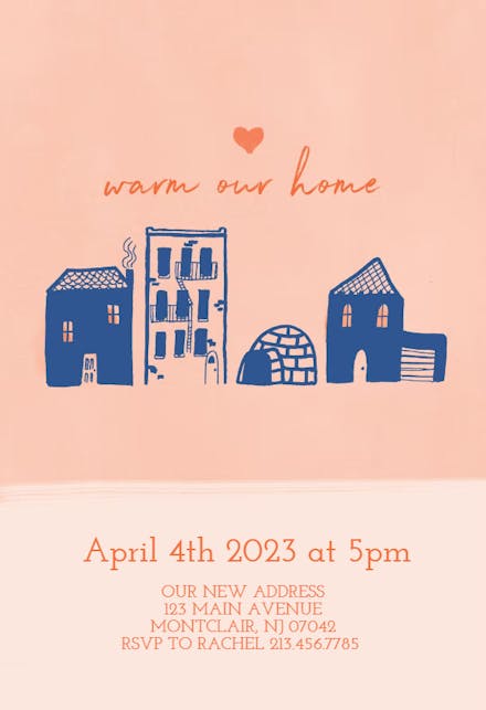Unique houses - Housewarming Invitation