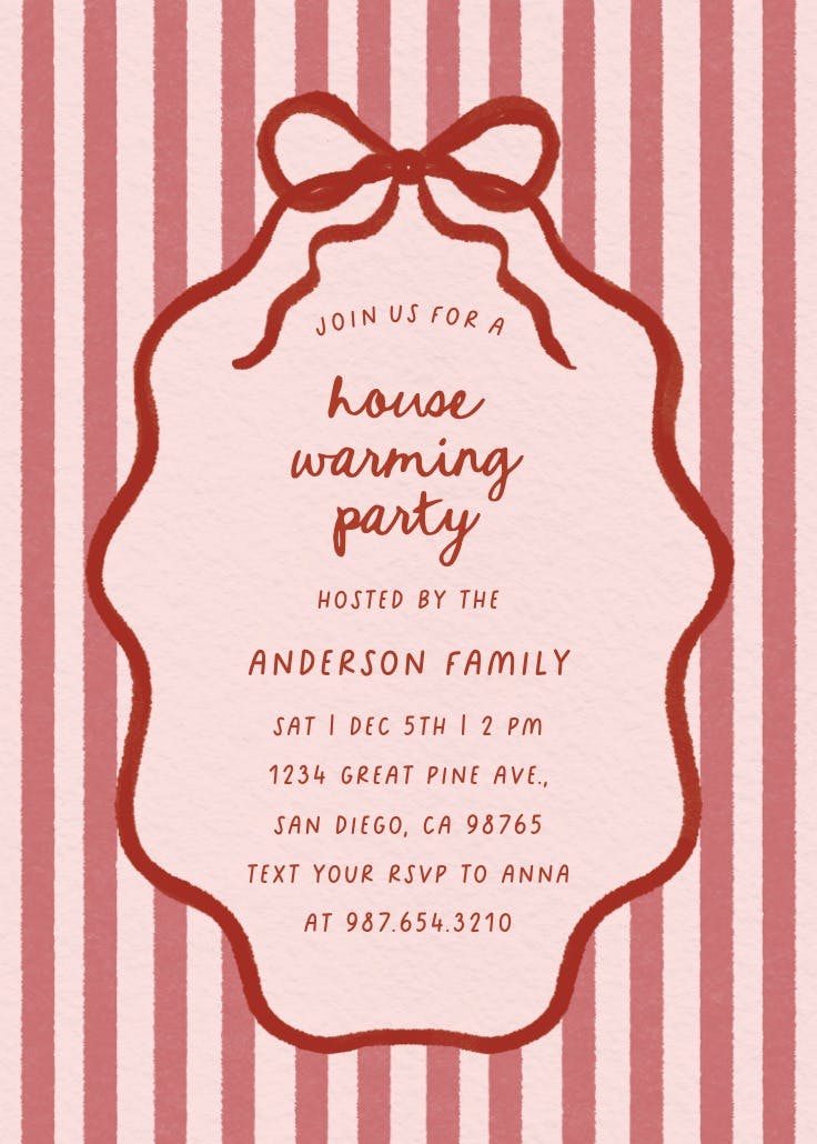 Vintage stripes - invitation