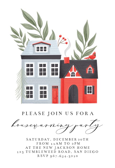 Warm houses - Housewarming Invitation