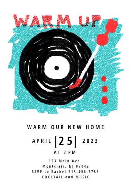 Warm up - Housewarming Invitation