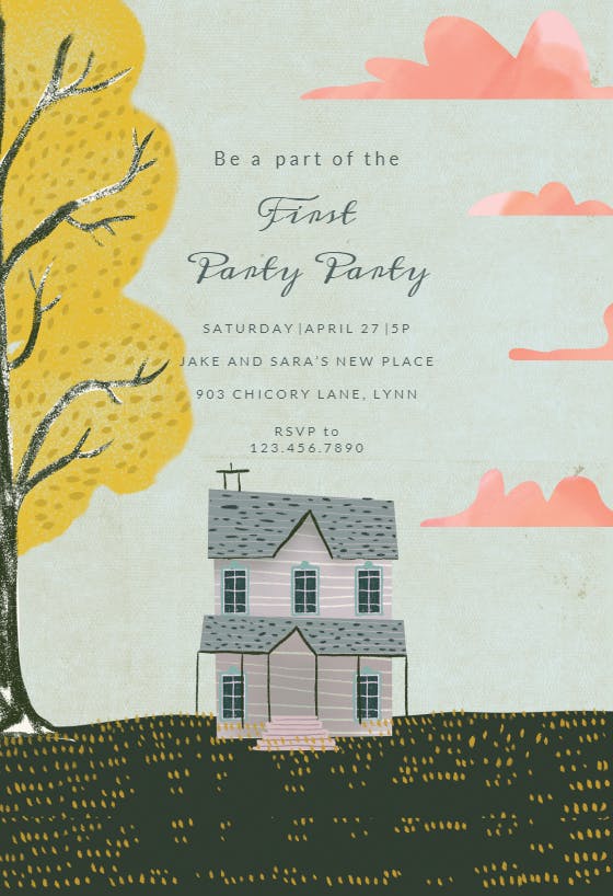 Cozy house - housewarming invitation
