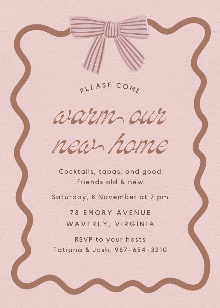 Warmer with you - housewarming invitation