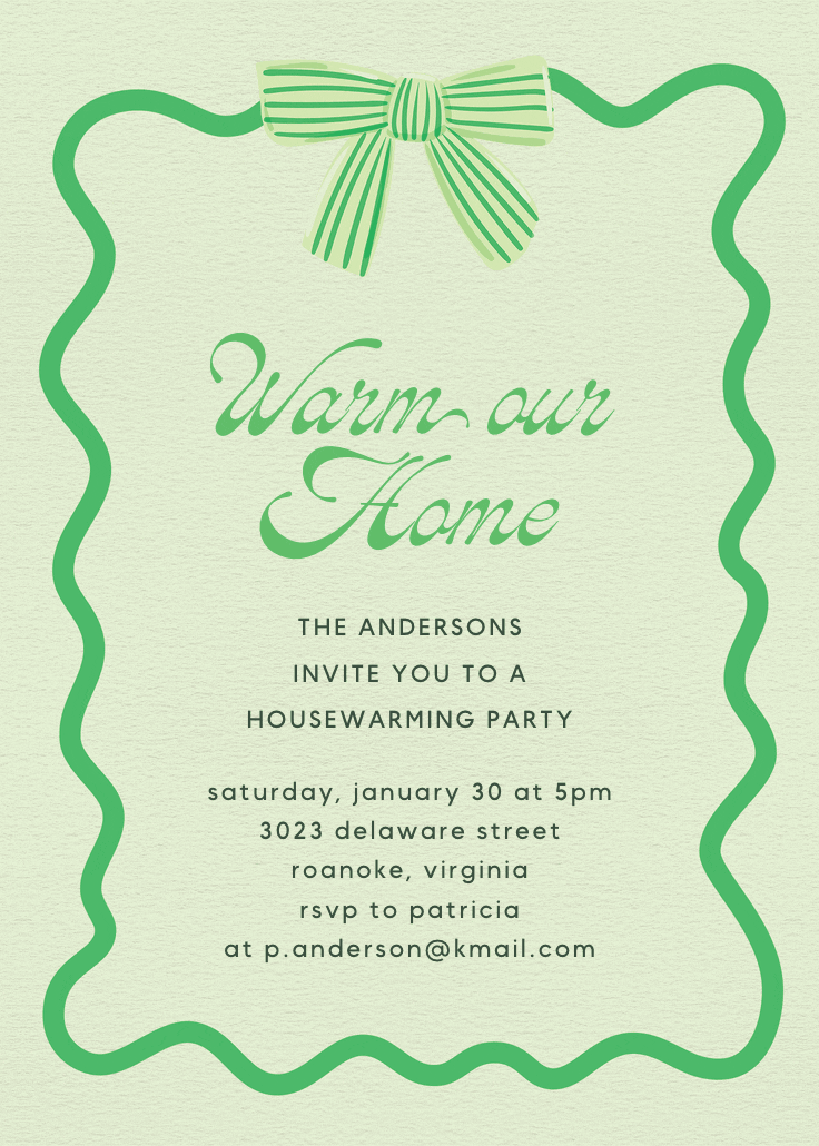 Warmer with you - housewarming invitation