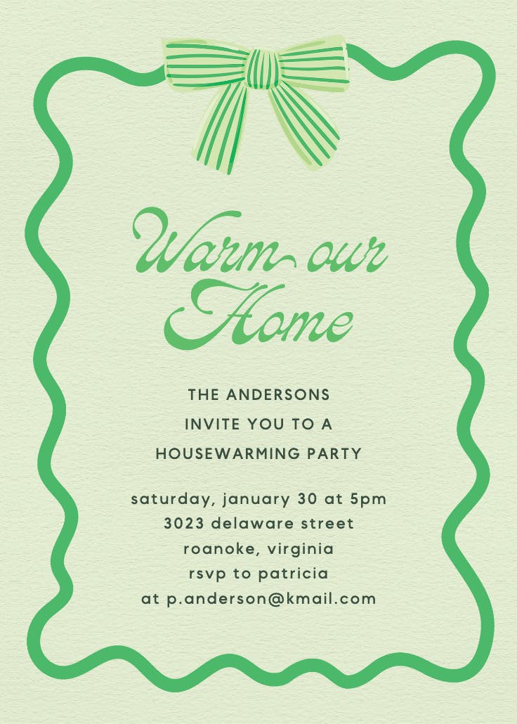 Warmer with you - housewarming invitation