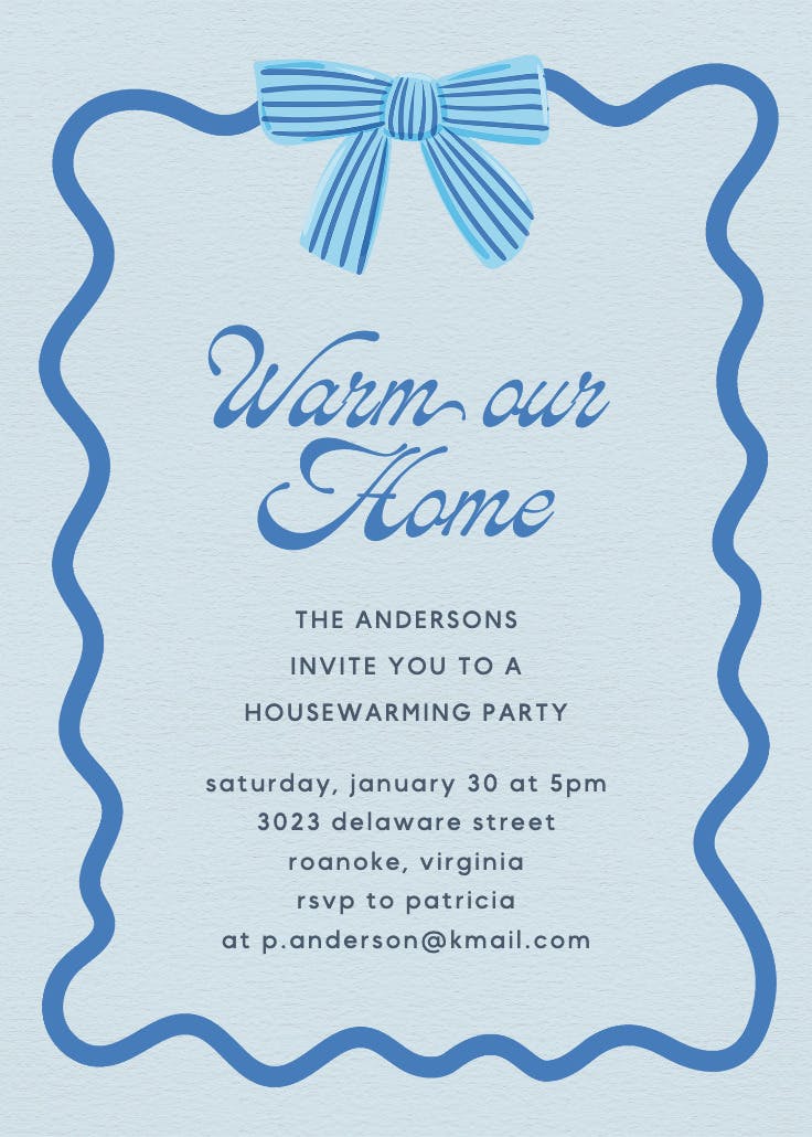 Warmer with you - housewarming invitation
