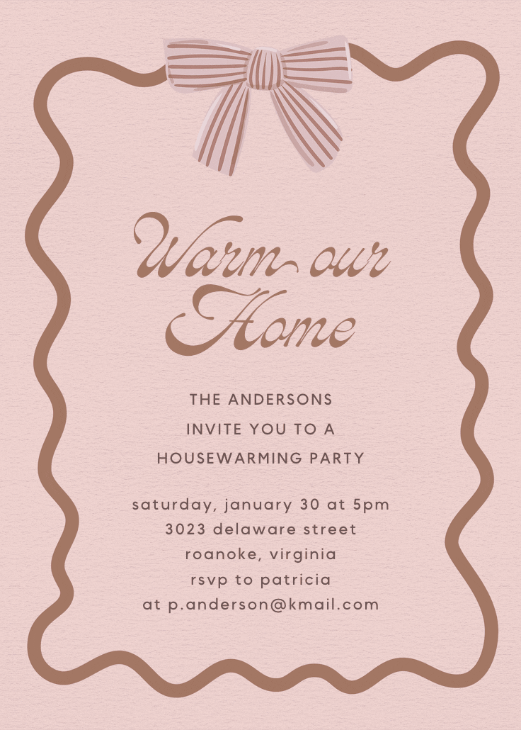 Warmer with you - housewarming invitation