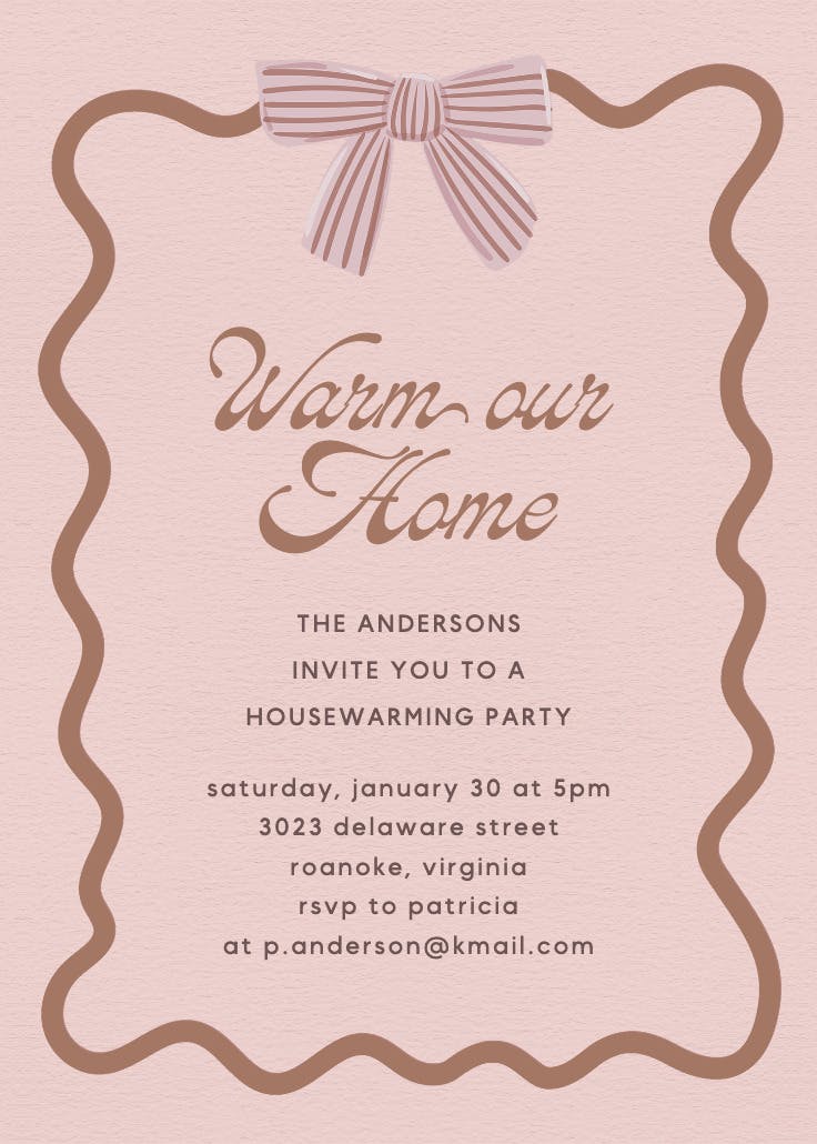 Warmer with you - housewarming invitation