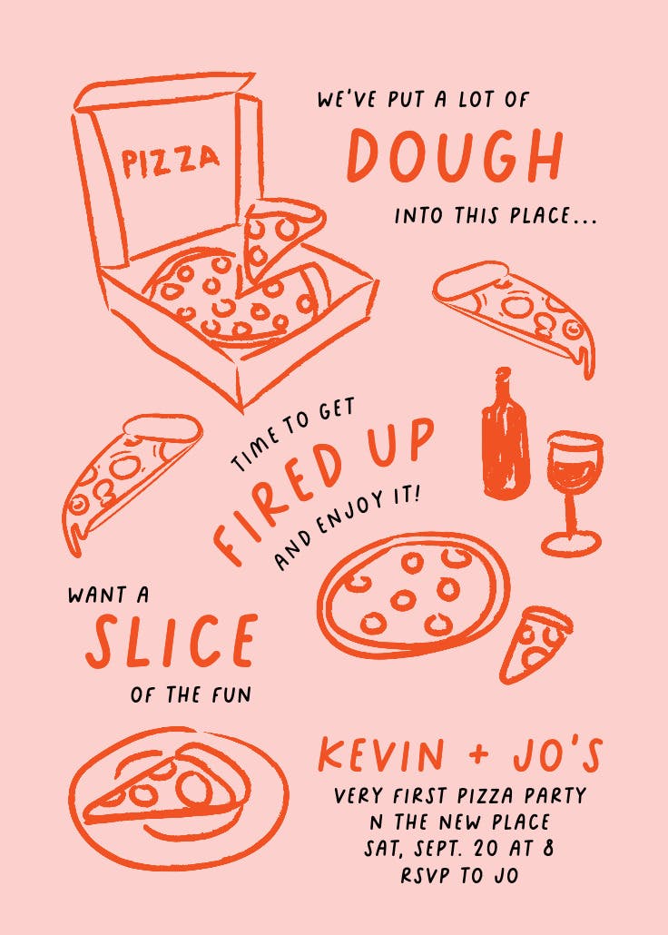 We knead you there - invitación para inauguración de casa nueva