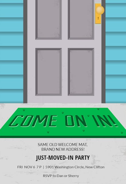 Welcome Mat - Housewarming Invitation