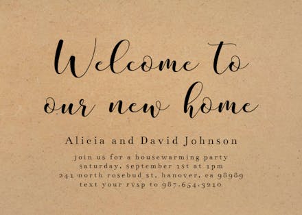 Welcome Party - Housewarming Invitation