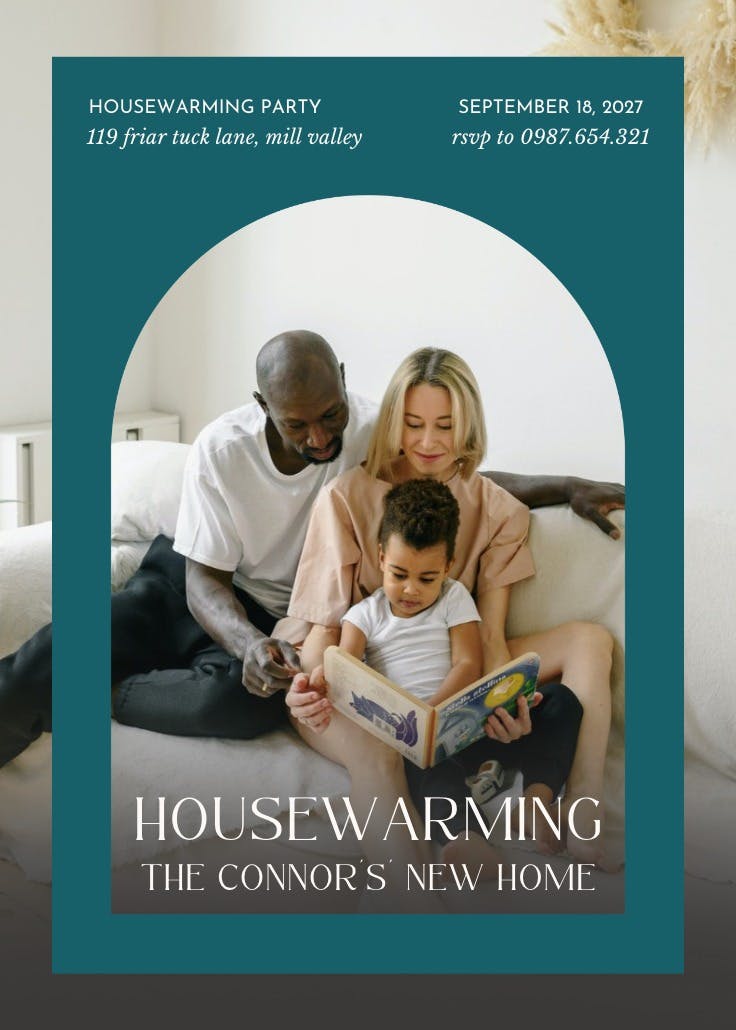 Window to new home - housewarming invitation