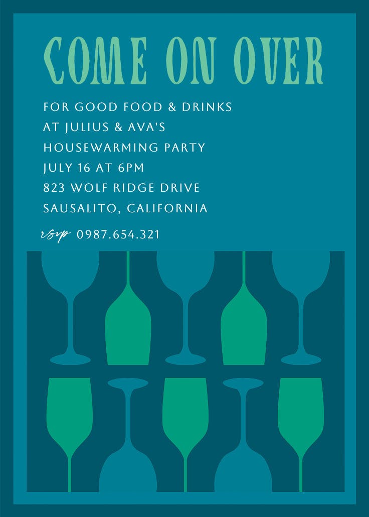 Wine not - housewarming invitation