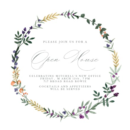 Autumn frame - Open House Invitation