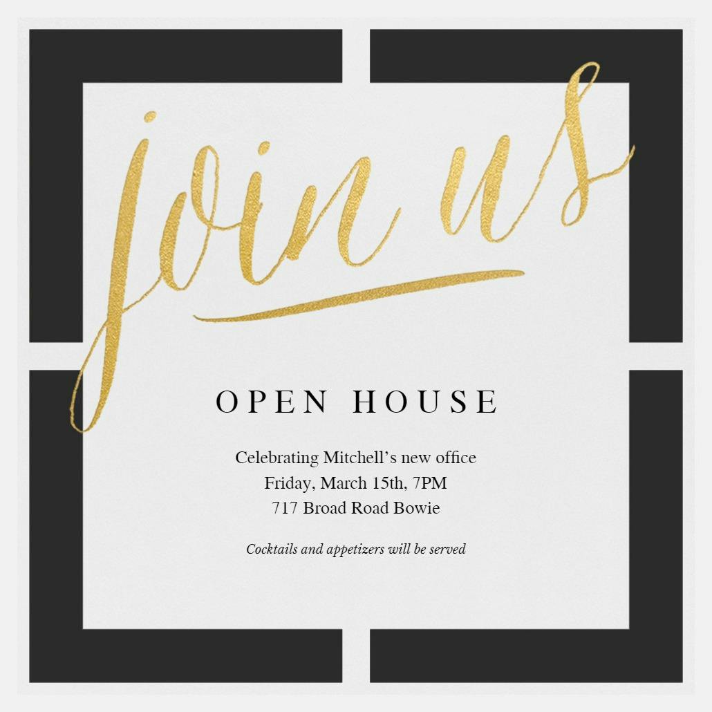 Block party - open house invitation