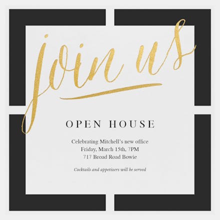 Block party - open house invitation