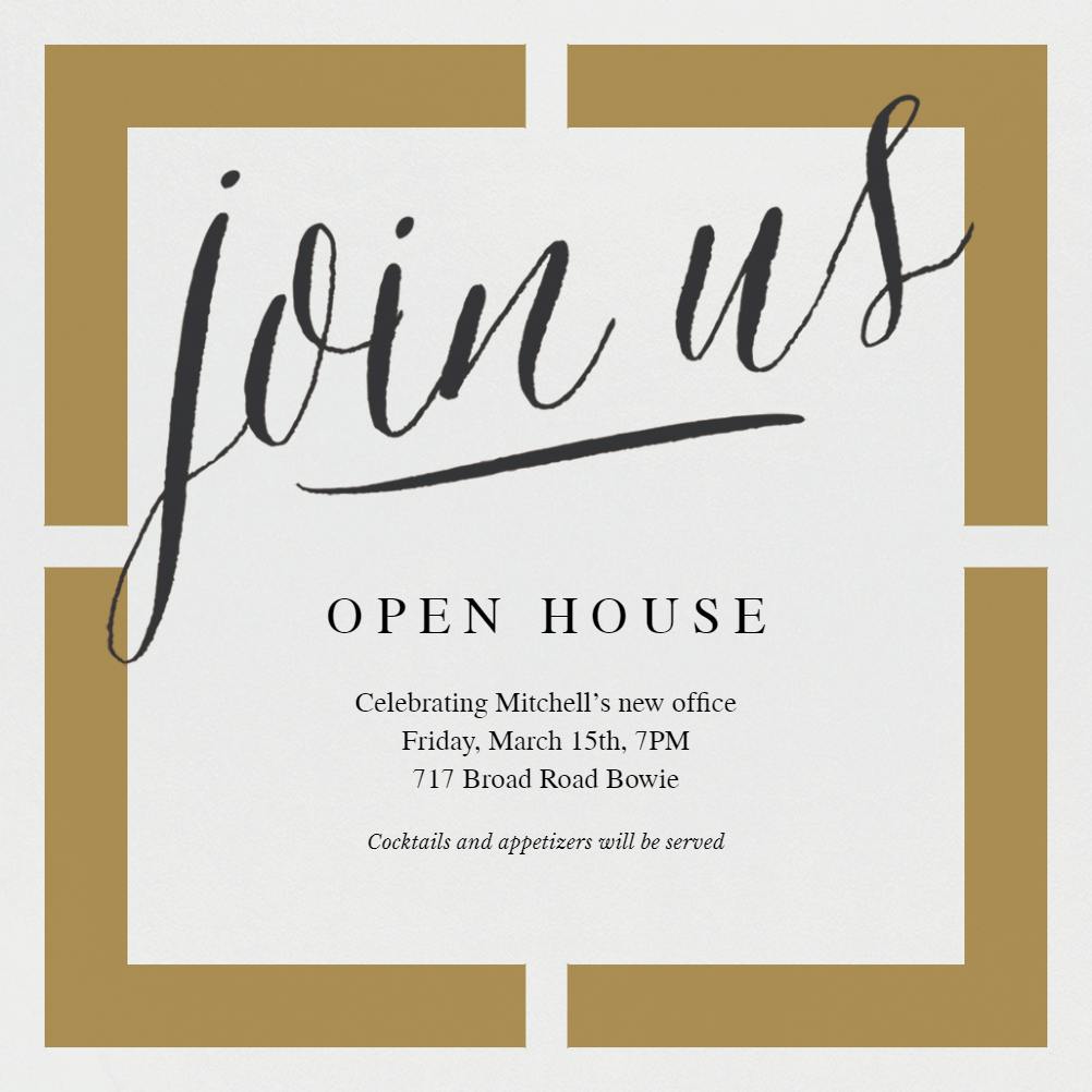 Block party - open house invitation