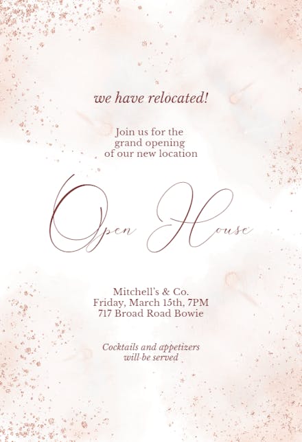 Blush Gold Spots - Business Event Invitation