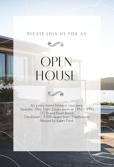 City lights - open house invitation