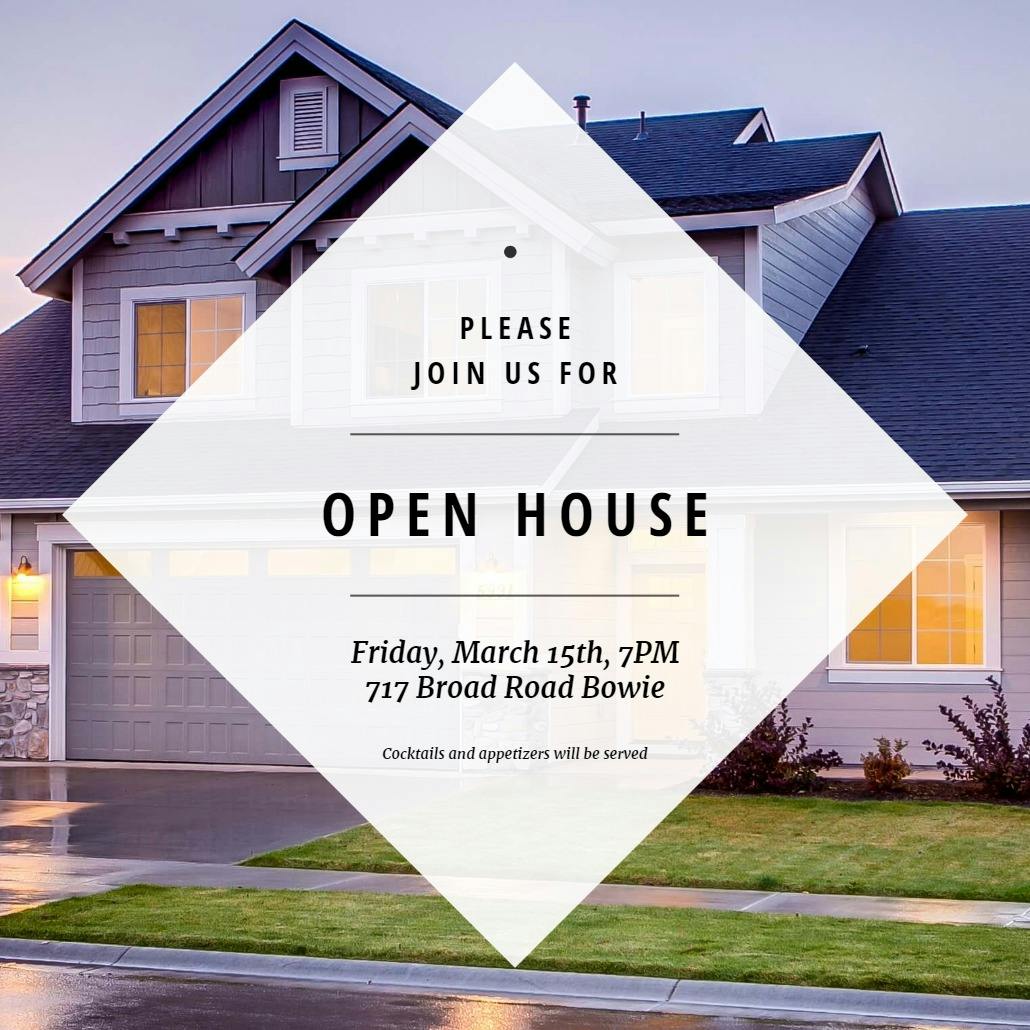 Diamond design - open house invitation