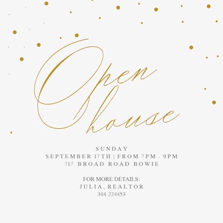 Open House Invitation Templates (Free) | Greetings Island